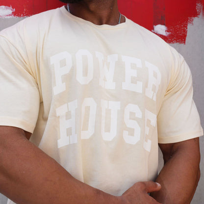 Powerhouse White Logo Butter T-Shirt