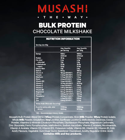 Musashi Lean Weight Gain Bulk Protein